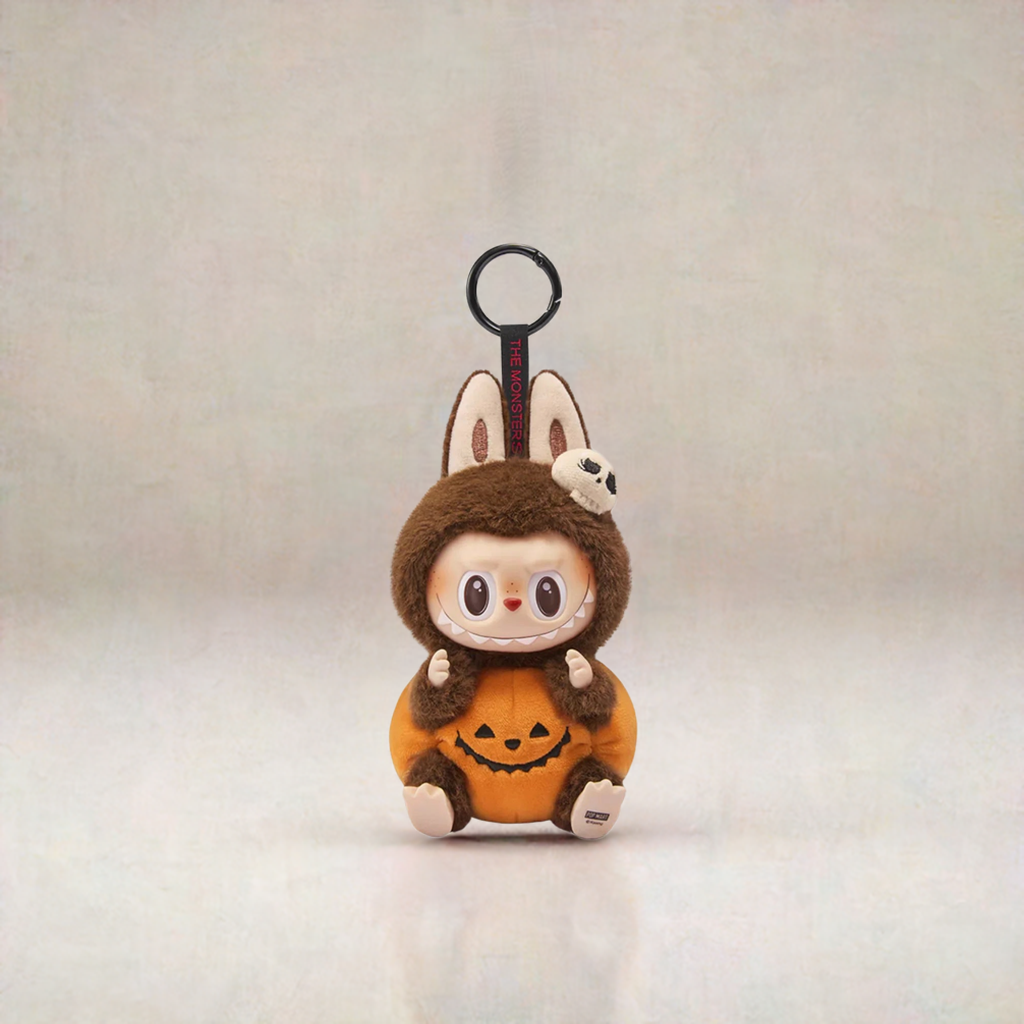 Pop Mart Labubu Happy Halloween Party Series-Sitting Pumpkin Vinyl Brelok